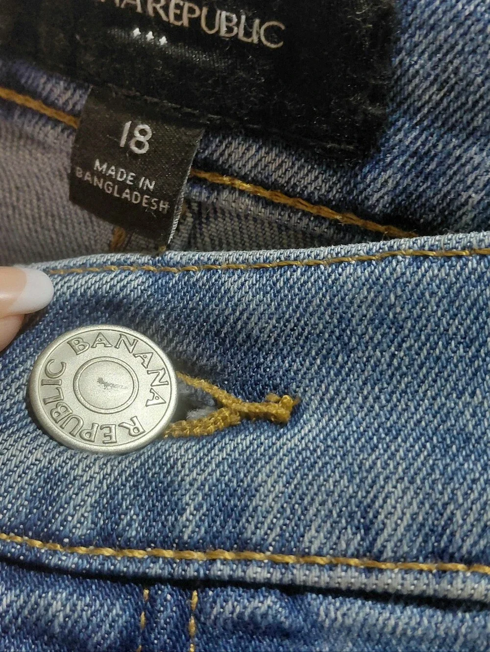 Banana Republic Plus Sz 18 Medium Wash Blue Denim Skirt NWT